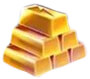 gold bars with coins symbol